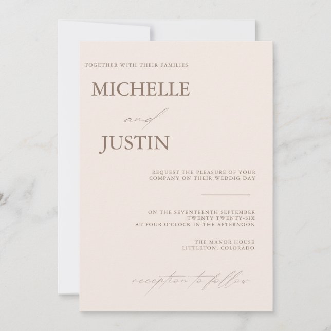 Convite Casamento QR Minimalista Moderno (Frente)