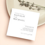 Convite Casamento Quadrado Minimalista Moderno de Script W<br><div class="desc">Nosso "Convite à Casamento Quadrado Moderno e Minimalista de Script Whimsical" é a escolha perfeita para casais que procuram adicionar um toque de capricho ao seu grande dia. Este convite quadrado apresenta um design minimalista com linhas limpas e uma paleta de cores moderna. A característica de destaque desta design é...</div>