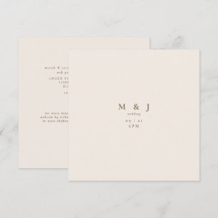 Convite Casamento Quadrado Moderno Simples e Elegante