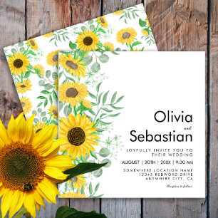 Convite Casamento Quadrado Quadrado Branco Amarelo