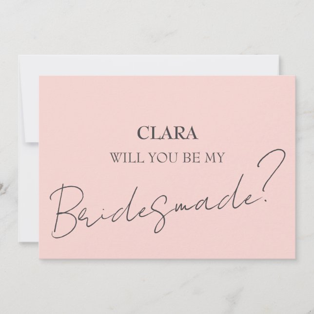 Convite Casamento Quadrado Rosa (Frente)