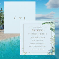 Casamento Quadrado Tartaruga Marinha Azul Gelado T