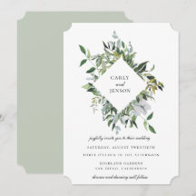 Casamento Quadro Botânico Sage Empoeirado