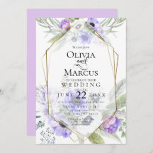 Casamento | Quadro violeta da flor de anêmona