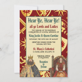 Convite Casamento Real da Renascença Medieval
