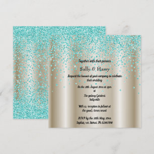 Convite Casamento Real dos Diamantes, ouro cristal verde