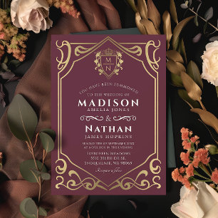 Convite Casamento Real Medieval do Monograma
