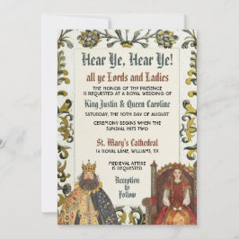 Convite Casamento Real Renascentista Medieval