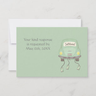 Convite Casamento Recém-Casados Resposta RSVP Fofo