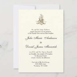Convite Casamento Religioso da Cruz Católica Marian