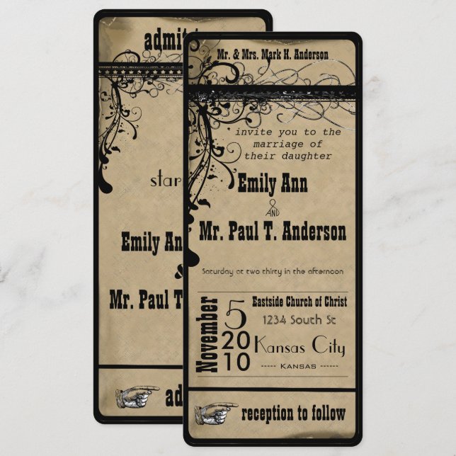 Convite Casamento Renascentista Medieval (Frente/Verso)