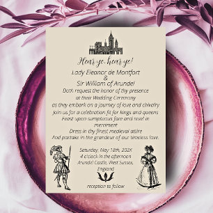 Convite Casamento Renascentista Medieval