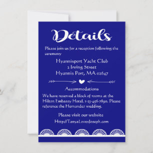 Convite Casamento Retro Azul Marinho com Detalhes de Renda