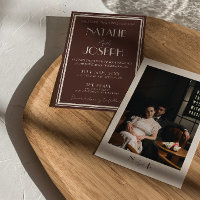 Casamento Retro de Dinheiro Antigo Marrom Chocolat