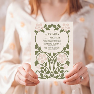 Convite Casamento Retro Groovy dos Anos 70 com Tons Suaves