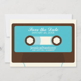 Convite Casamento Retro Mixtape Save the Date