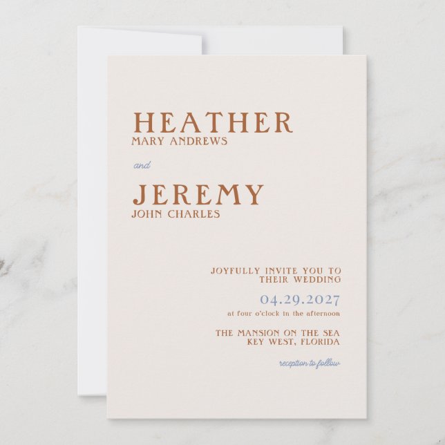 Convite Casamento Retroativo Colorido de Bright Boho (Frente)