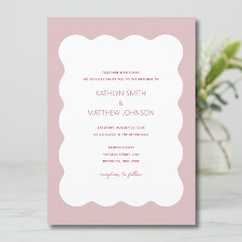 Convite Casamento Retroativo da Fronteira Vermelha Cor-de-