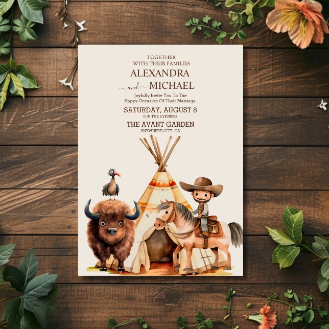Convite Casamento Rodeio Western Cowboy (Criador carregado)