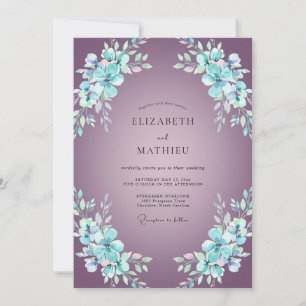 Convite Casamento Rodopio Floral Âmbar