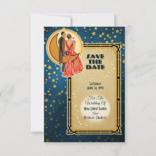 Convite Casamento Romance ao Luar Salve o Dia - Morena