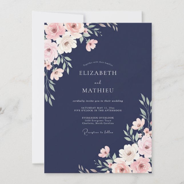 Convite Casamento Romance Flor de Navalha (Frente)