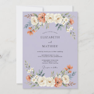 Convite Casamento Romance Flor de Vinca