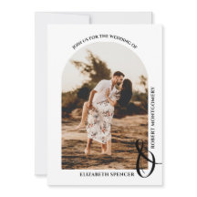 Casamento Romântico Arqueado Preto e Branco Foto