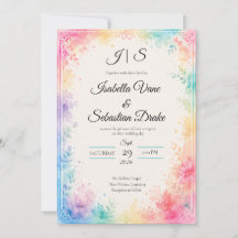 Casamento Romântico com Aquarela Pastel Caprichosa