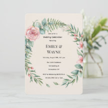 Casamento Romântico com Flores Rosa e Vegetação