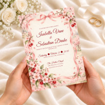 Casamento Romântico Coquete de Flor de Cerejeira