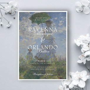 Convite Casamento Romântico da Herança de Arte Fina de Mon