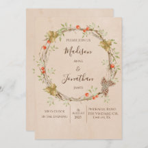 Casamento Romântico da Script Floral Wreath Greene