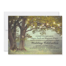 Casamento Romântico de Árvore de Oak Rustic