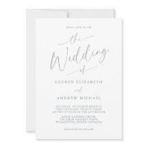 Casamento Romântico de Cinzas Azuis Dusty