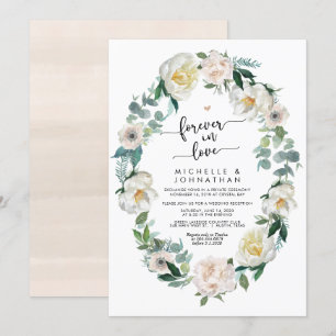 Convite Casamento Romântico de Elopement de Primavera Perf
