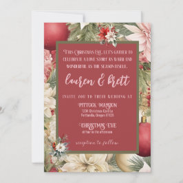 Convite Casamento Romântico de Fotos da Elegante Véspera d