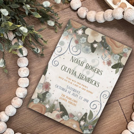 Convite Casamento Romântico de Inspirividade Moderna Elega