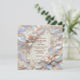 Convite Casamento romântico de Rosa Flor