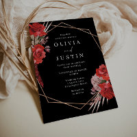 Casamento Romântico de Rosas vermelhas Esmagadoras