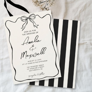 Convite Casamento Romântico de Trendy Trendy da Coquete de