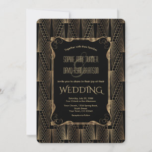Convite Casamento Romântico do Excelente Negro de Hollywo