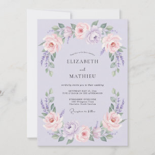 Convite Casamento Romântico e Sedutor de Lavanda