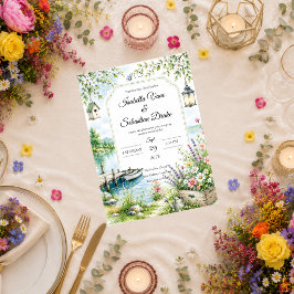 Convite Casamento Romântico em Chalé Caprichoso à Beira do