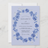 Casamento Romântico Encantador Azul-Margarida
