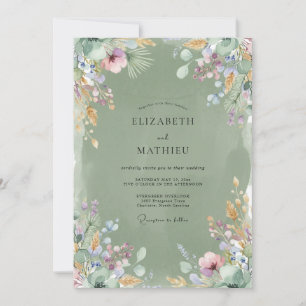 Convite Casamento Romântico Flor de Musgo