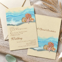 Casamento Romântico na Praia com Onda do Oceano Az