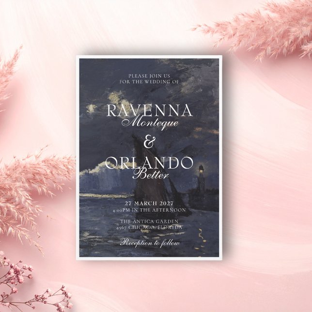 Convite Casamento Romântico Pintura Fina de Monet (Criador carregado)