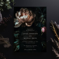 Casamento Romântico Romântico de Penas Negras Dark