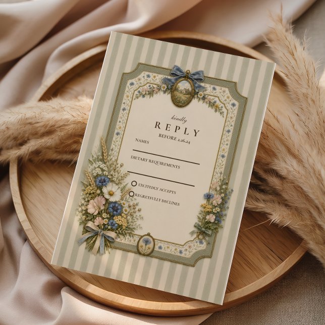 Convite Casamento Romântico Rústico com Flores Silvestres (Criador carregado)